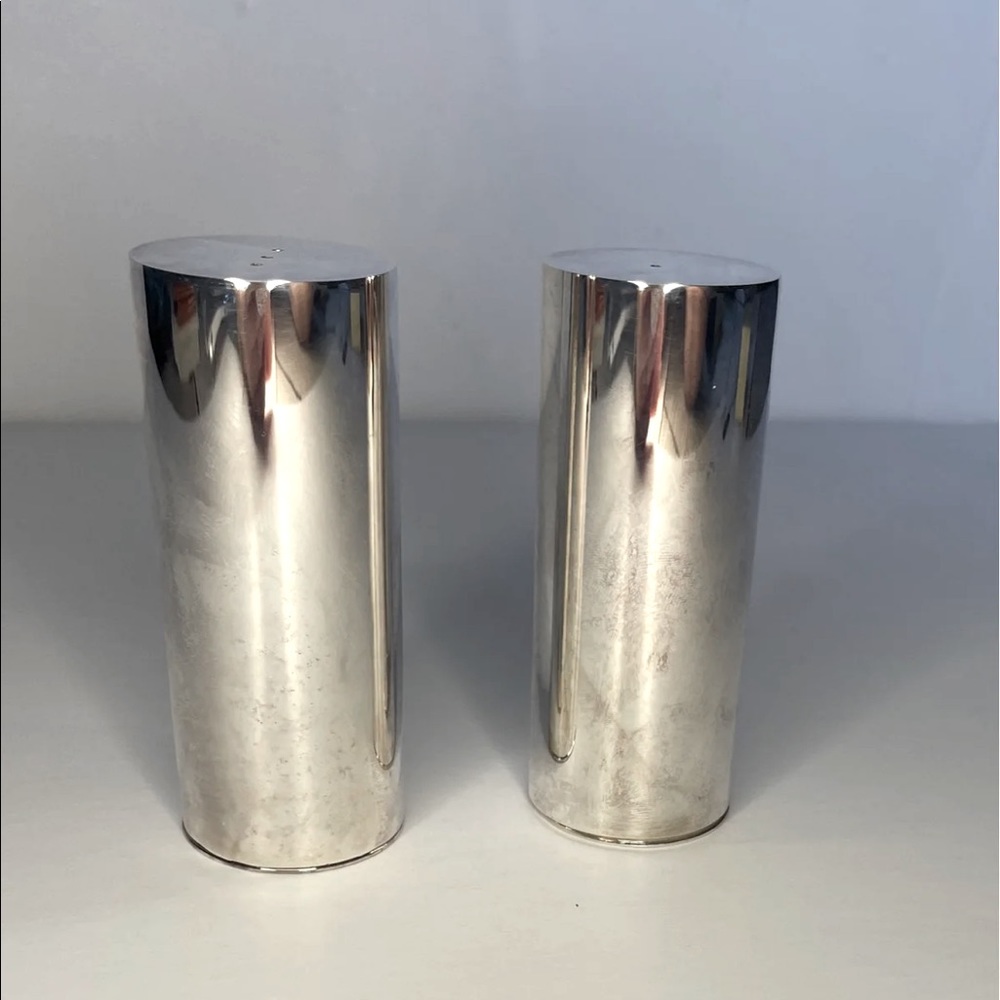 Calvin Klein Home silver salt & pepper shakers
